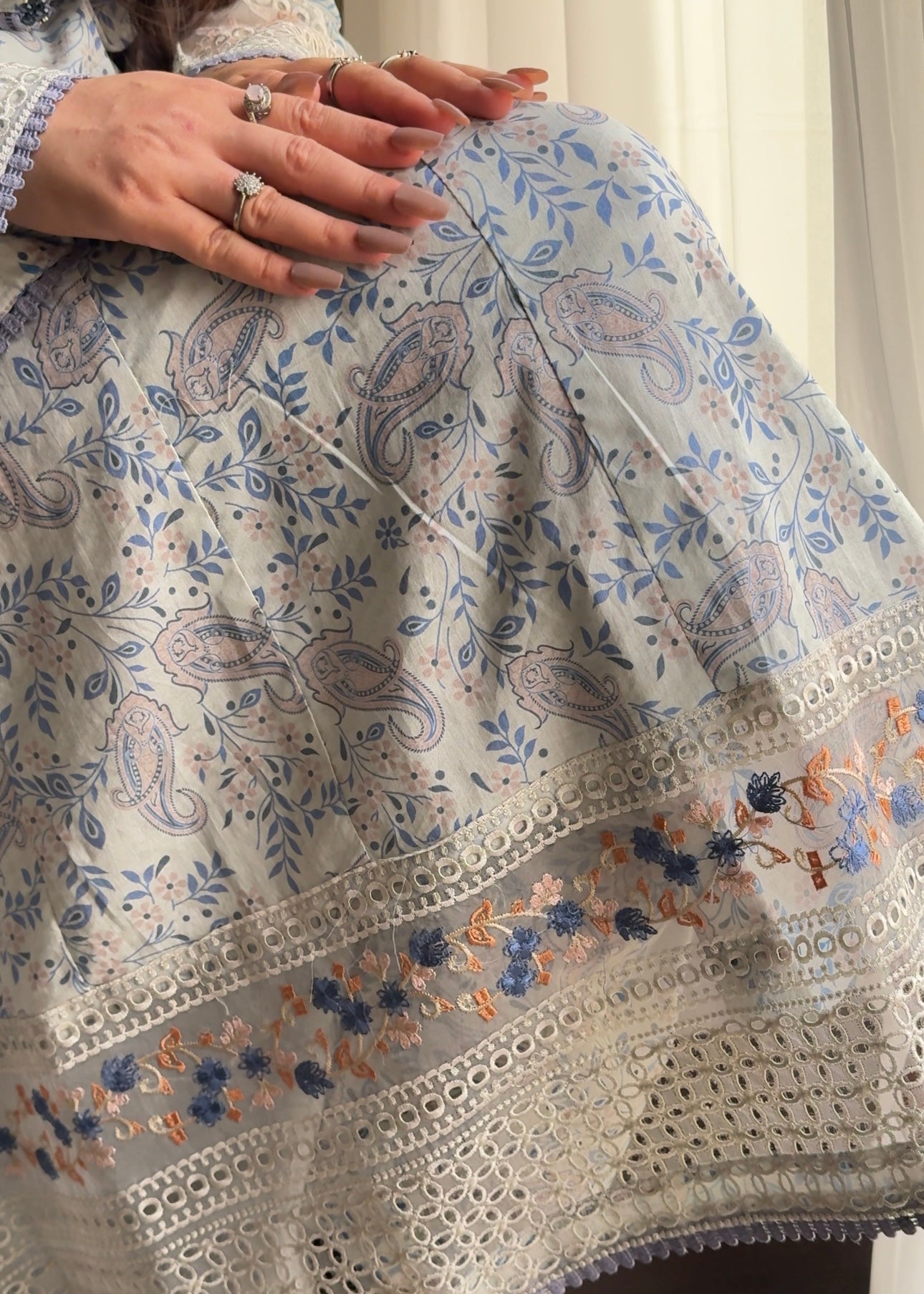 Lawn Blue Bloom Maxi
